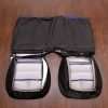88-92 Chevrolet Camaro Leather Kit - Black & Cobalt - Back view of rear seats
