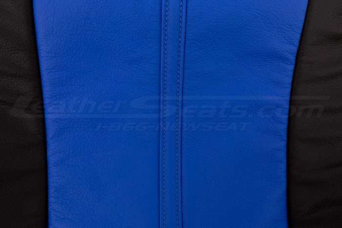 88-92 Chevrolet Camaro Leather Kit - Black & Cobalt - Insert close-up