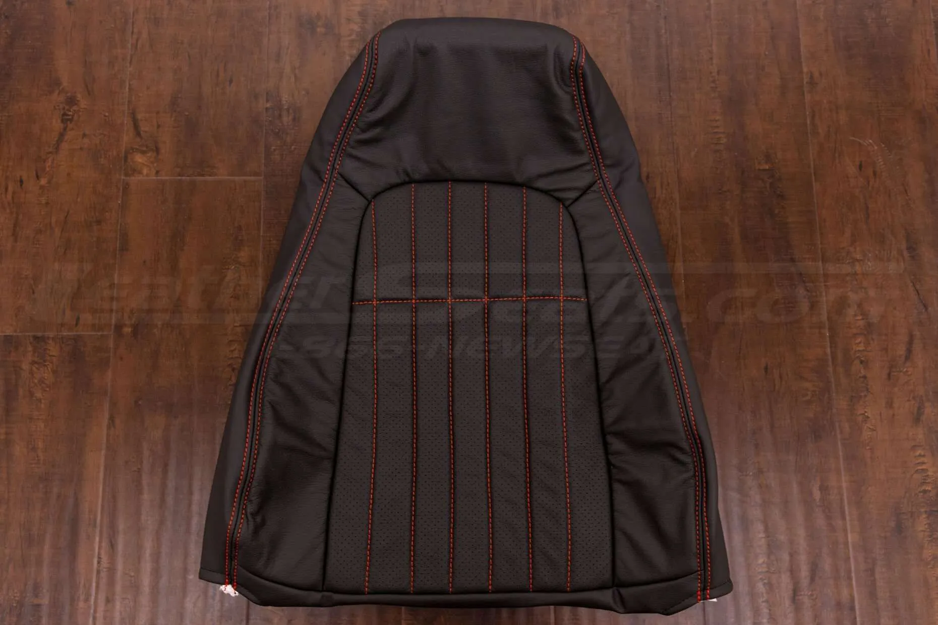 97-02 Chevrolet Camaro Upholstery Kit - Dark Graphite & Bright Red - Front backrest cushion upholstery
