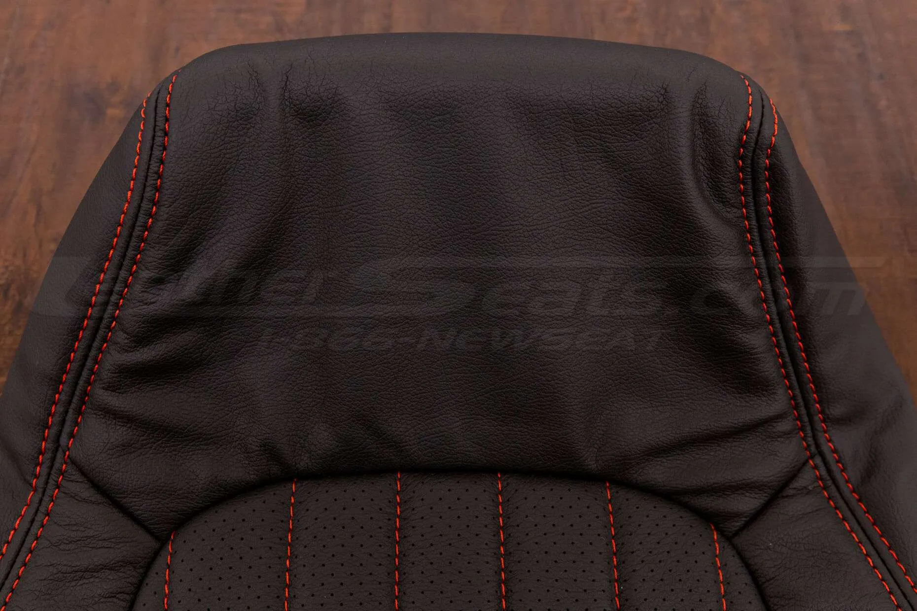 97-02 Chevrolet Camaro Upholstery Kit - Dark Graphite & Bright Red - Headrest
