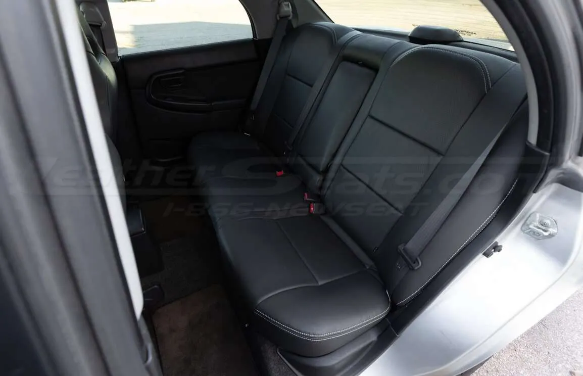 2004-2015 Subaru Impreza WRX Single-Tone Dark Graphite w/ Silver stitching - rear seats