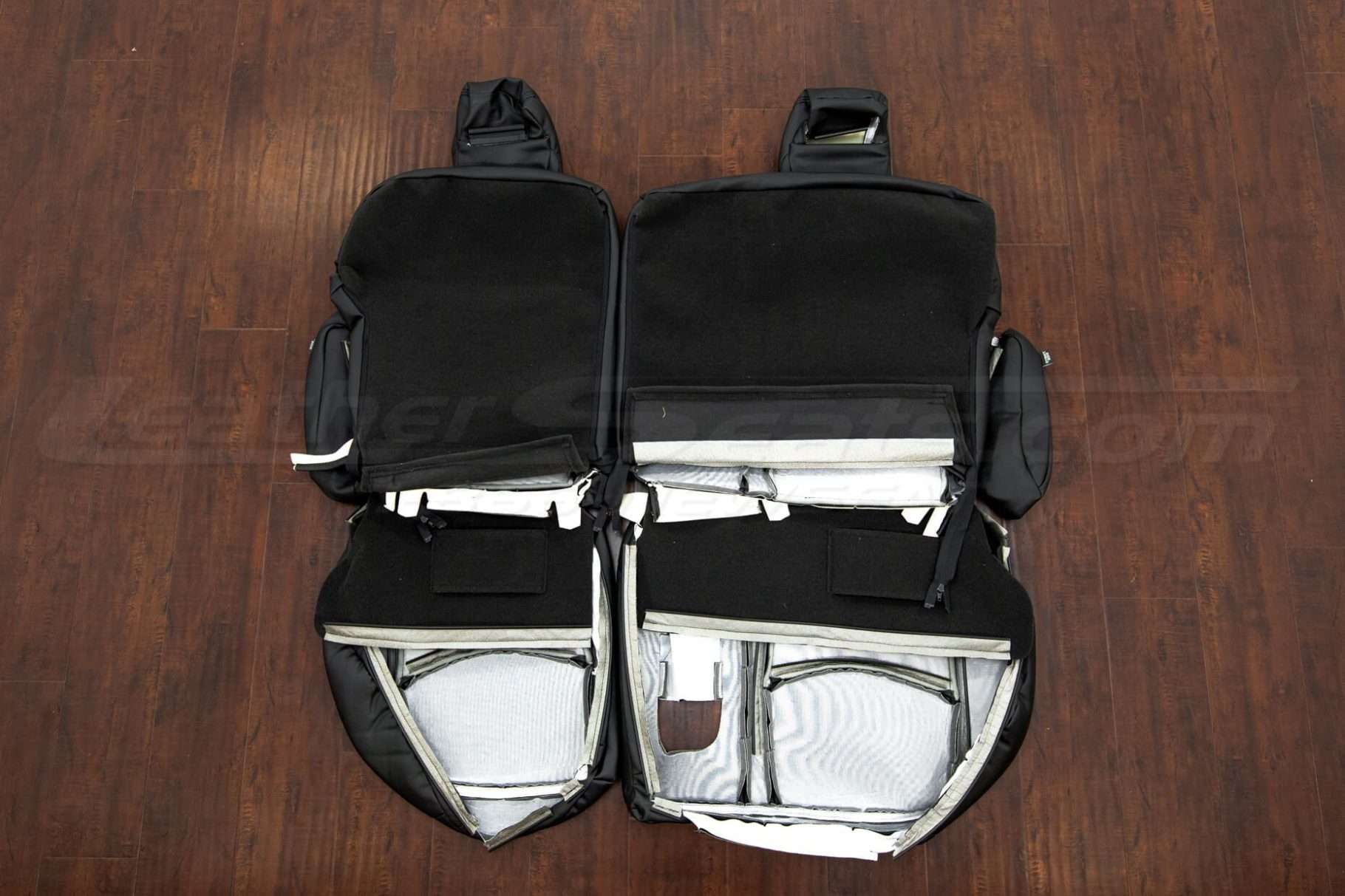 Chevrolet Spark upholstery - kit black & charcoal - Back of rear seats