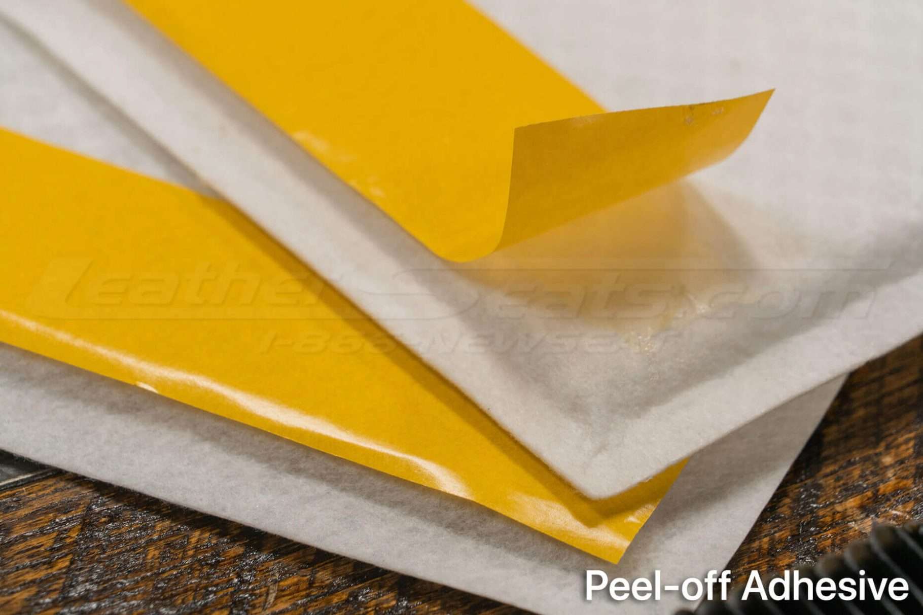 Peel off adhesive for seat unit installation