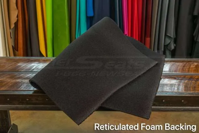 Reticulated backing foam