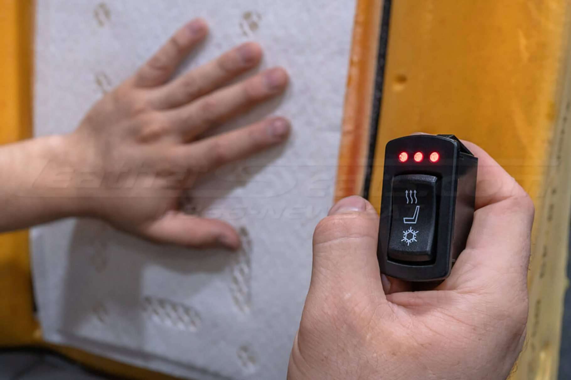 Testing the seat heater control switch