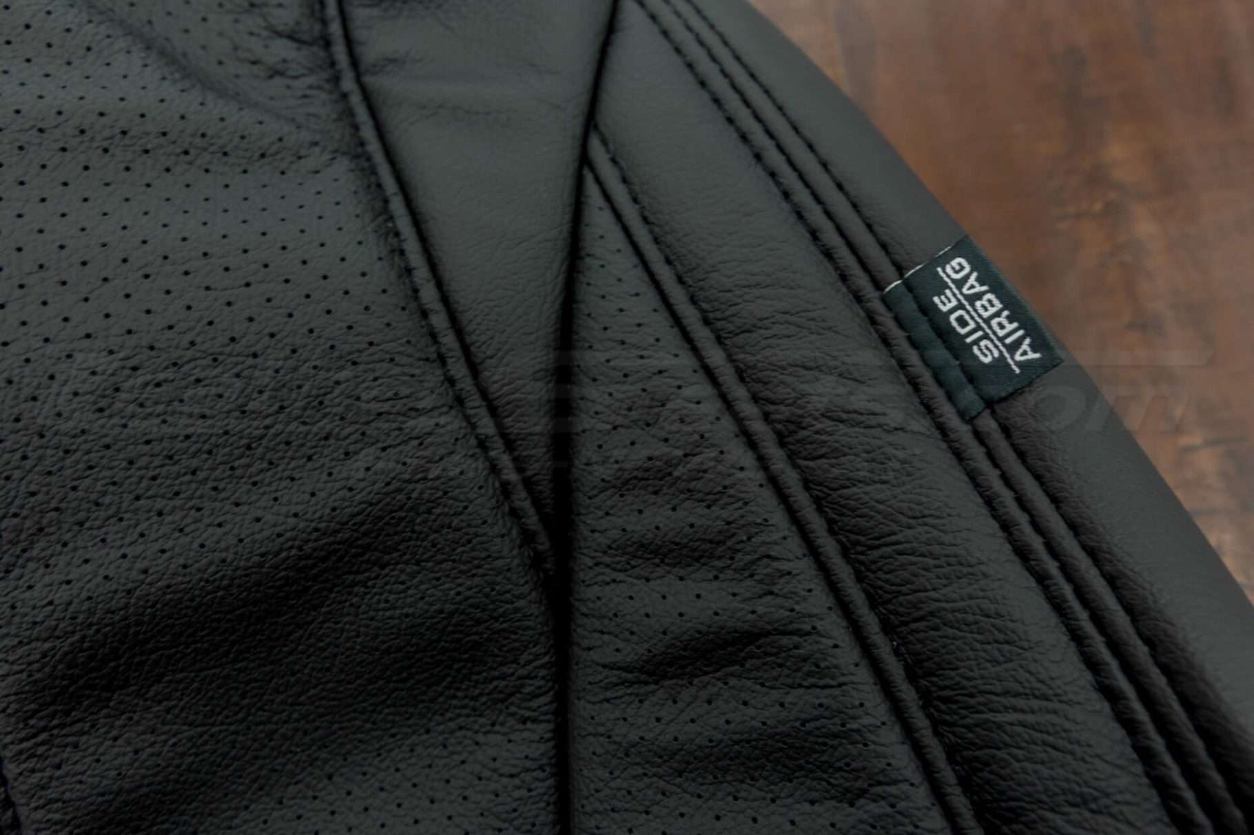 16-21 Honda Civic LX Upholstery Kit - Dark Graphite - Side stitching and airbag tag