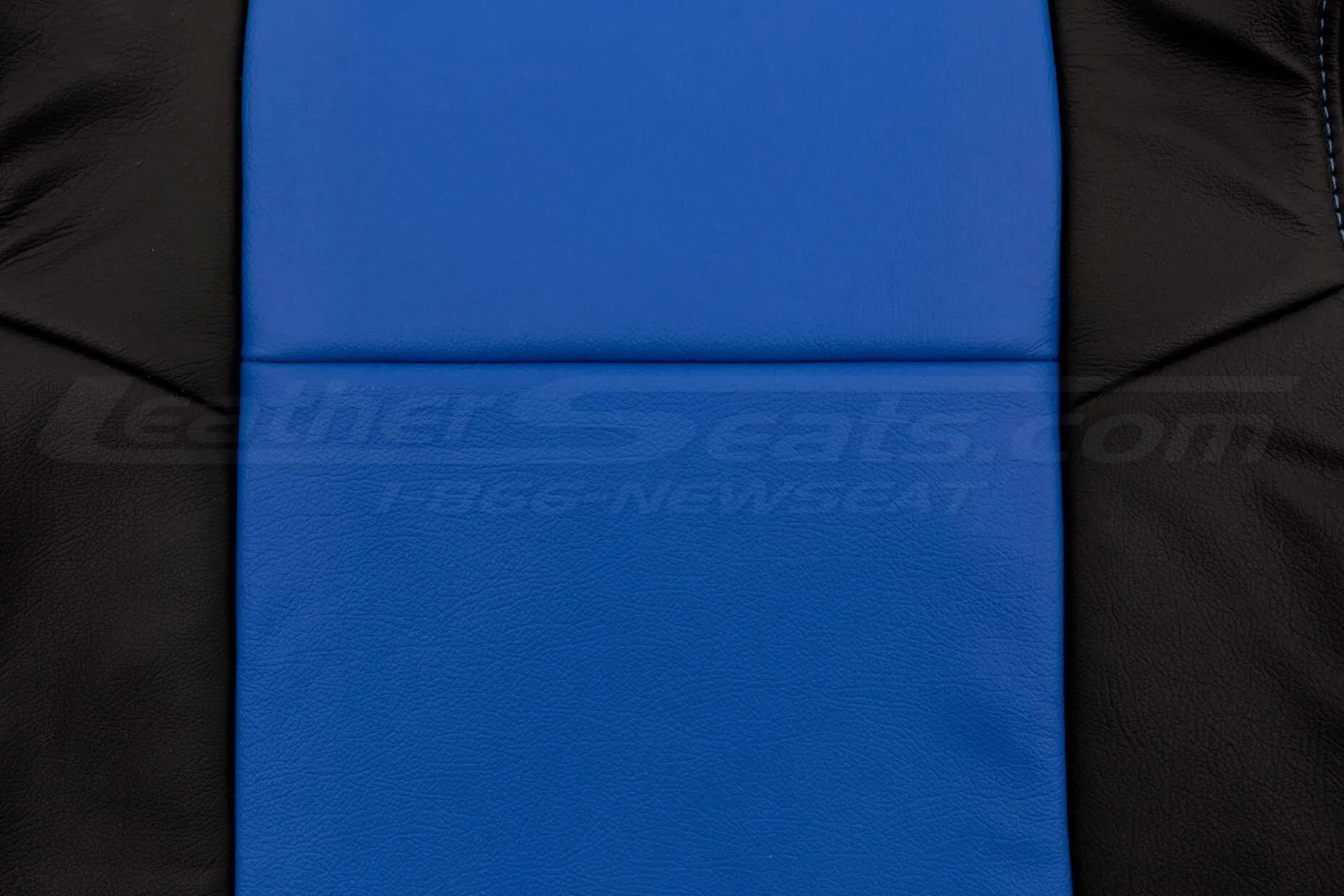 05-08 Toyota Tacoma Leather Kit - Black & Cobalt - Insert close-up