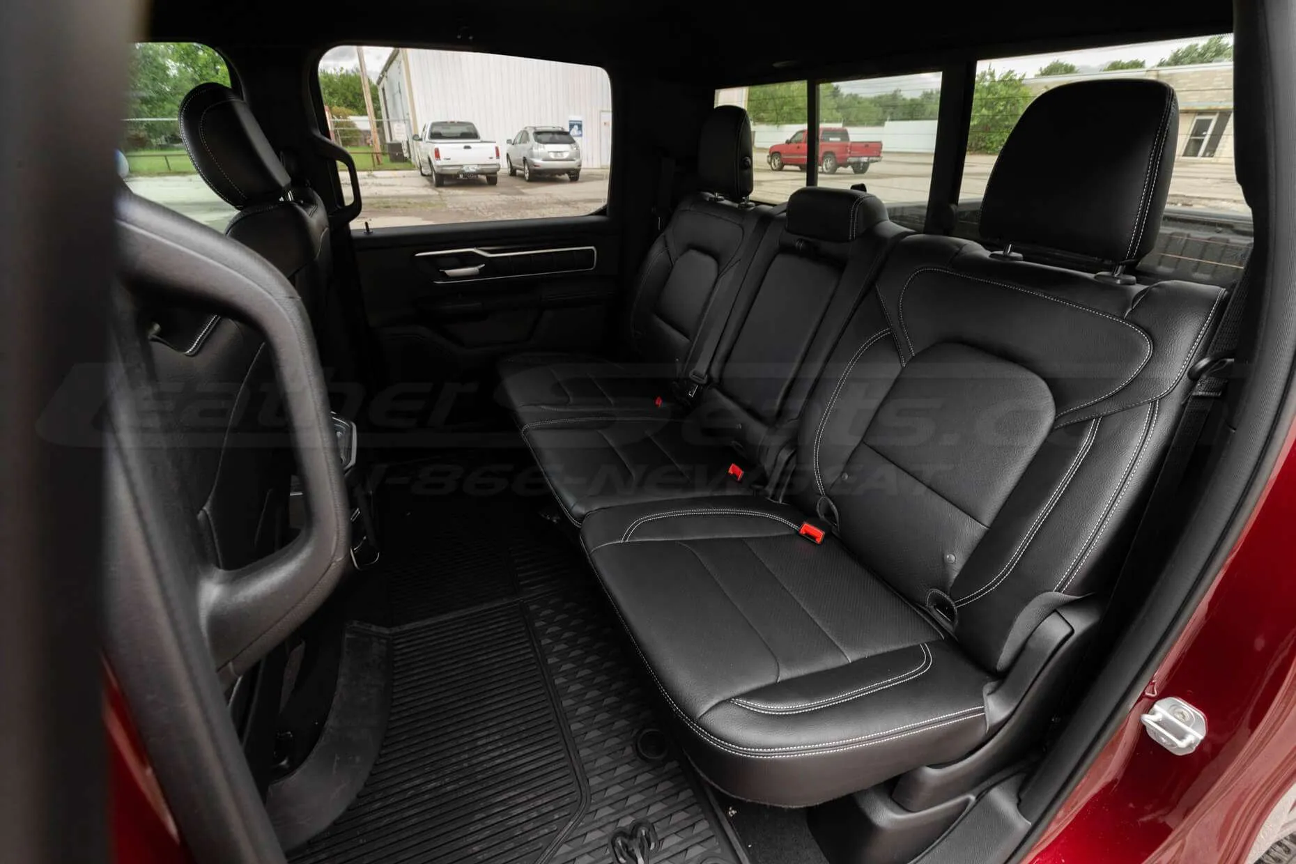 2019-2020 Dodge Ram Leather Seats - Black -Rear seat interior