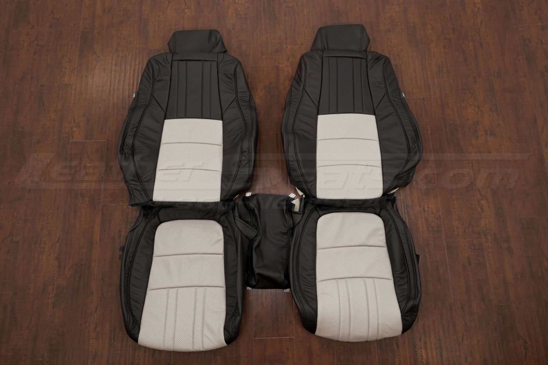 18-21 Honda Accord Leather Kit - Black & Dove Grey - Front seats with console