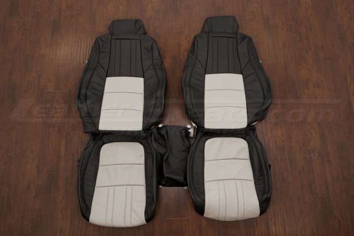 18-21 Honda Accord Leather Kit - Black & Dove Grey - Front seats with console