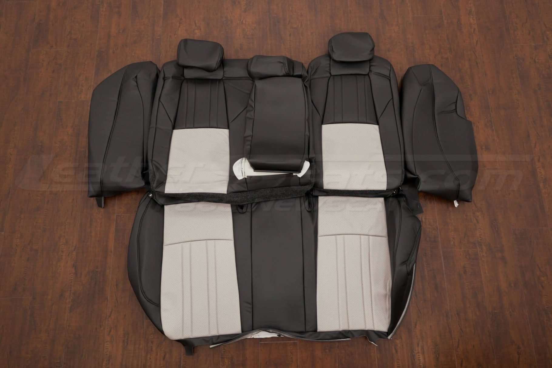 18-21 Honda Accord Leather Kit - Black & Dove Grey - Back seats with armrest and bolsters