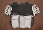 18-21 Honda Accord Leather Kit - Black & Dove Grey - Back view of rear seats and bolsters