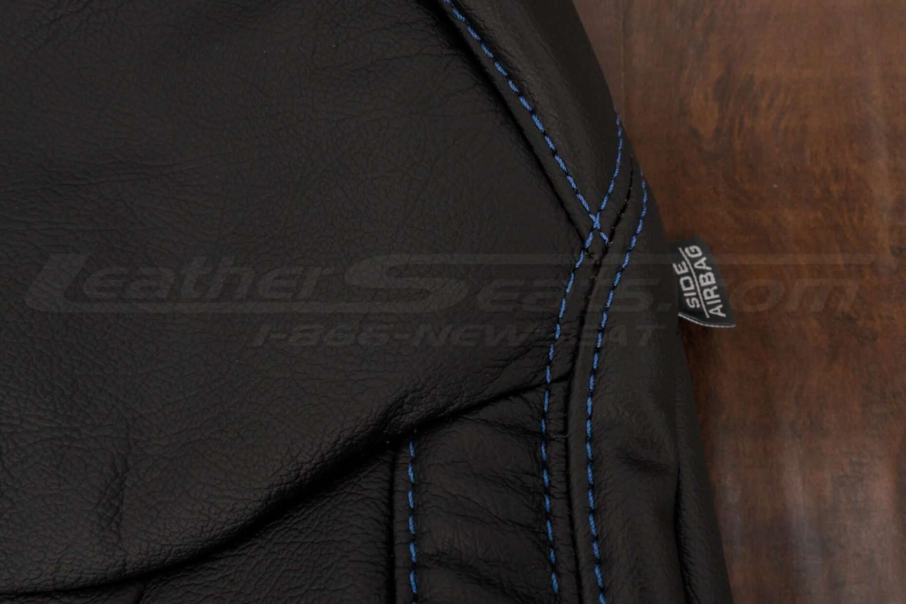 19-21 Ford Ranger Upholstery Kit - Black- Cobalt double-stitching and airbag tag