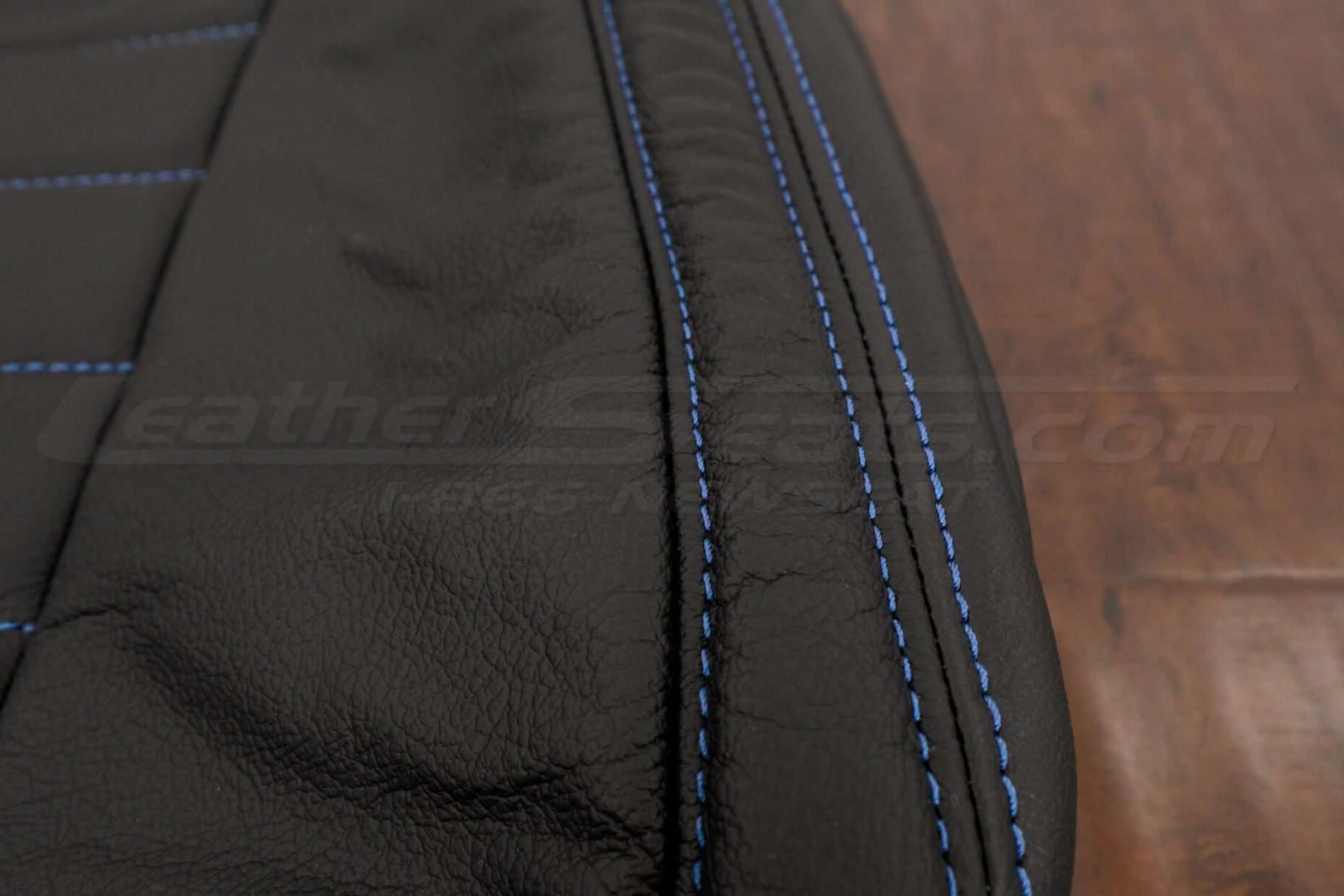 19-21 Ford Ranger Upholstery Kit - Black- Cobalt double-stitching close-up