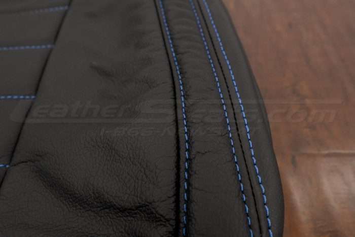 19-21 Ford Ranger Upholstery Kit - Black- Cobalt double-stitching close-up