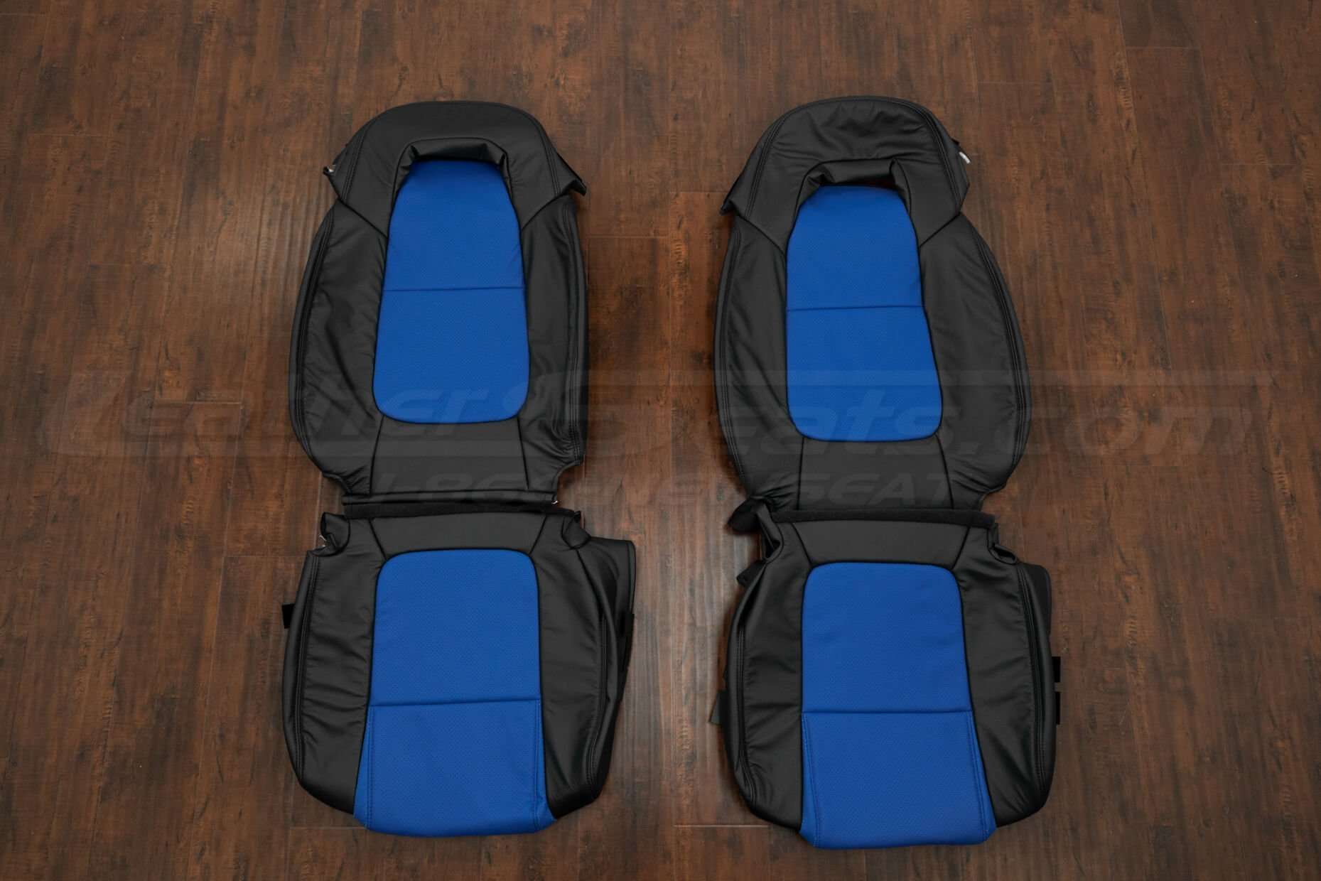 Chevrolet SSR Upholstery Kit - Black & Cobalt - Front seats