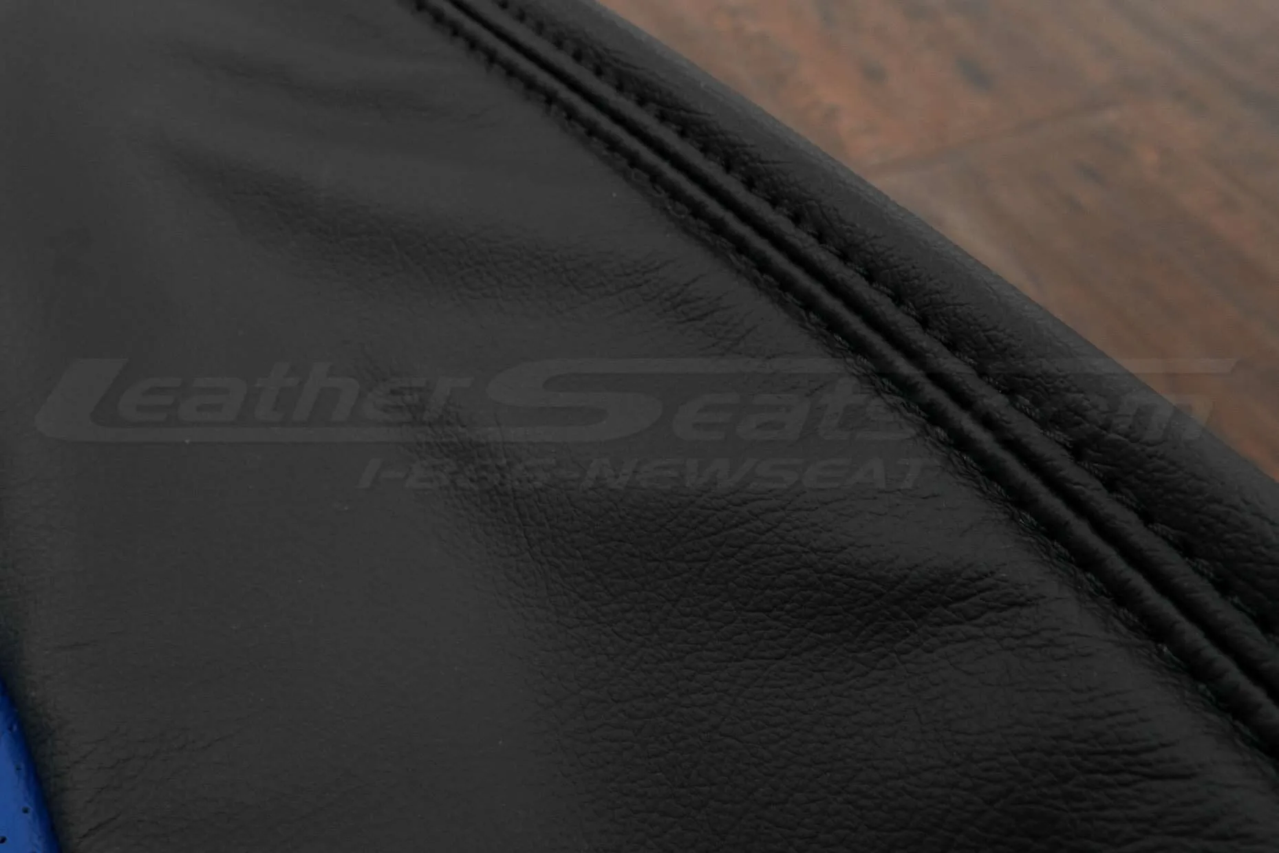 Chevrolet SSR Upholstery Kit - Black & Cobalt - Side StitchingFocus