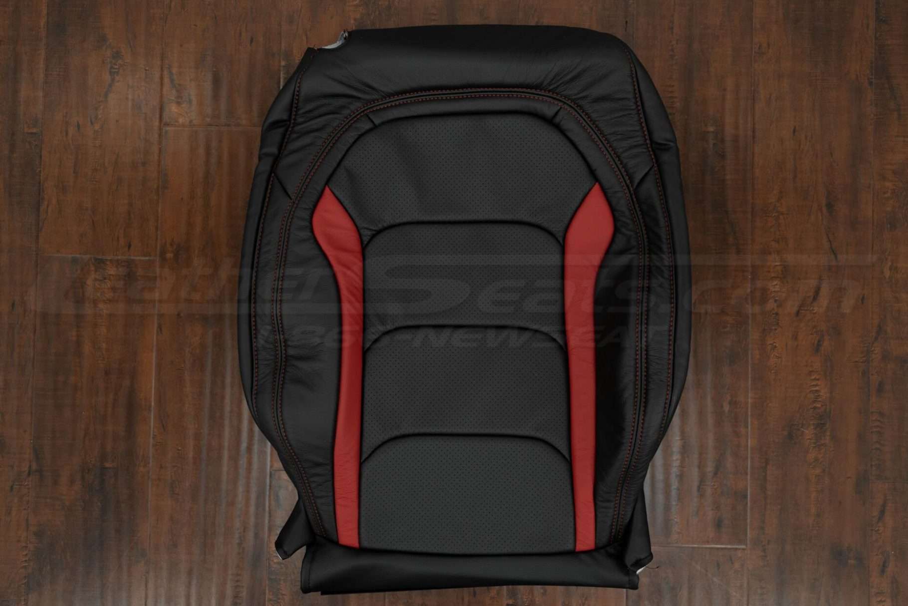 16-21 Chevrolet Camaro Upholstery Kit - Black & Red - Perforated backrest upholstery