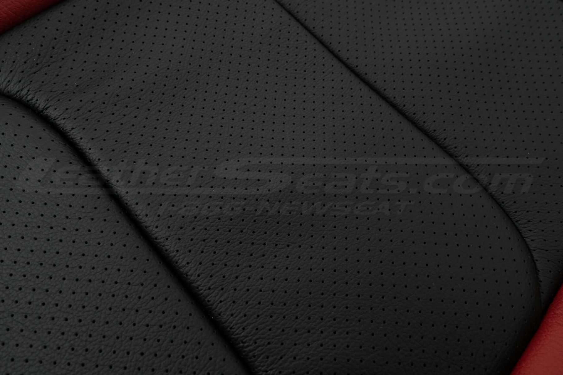 16-21 Chevrolet Camaro Upholstery Kit - Black & Red - Perforated Body close-up