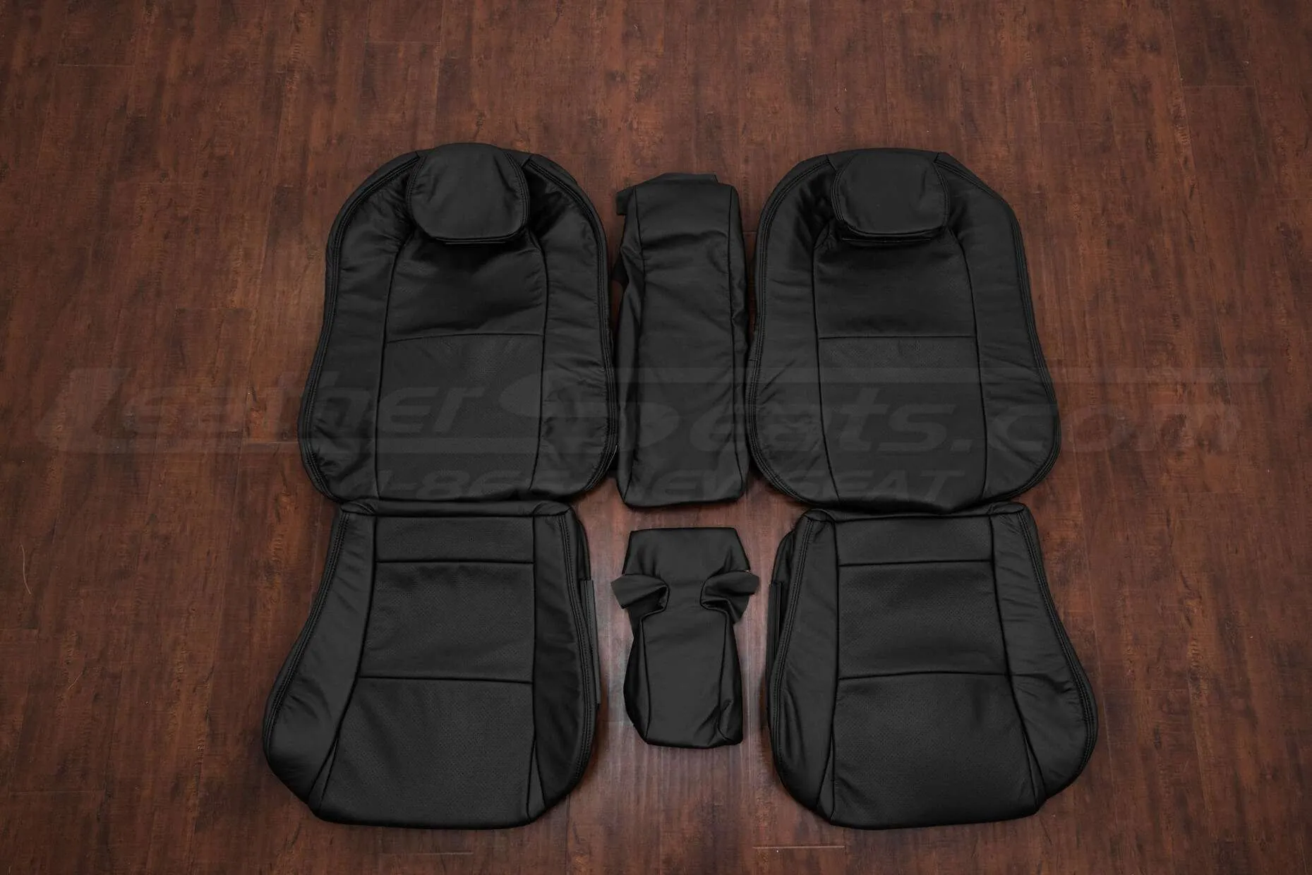 04-06 Pontiac GTO Leather Kit - Ecstasy Black - Rear seat upholstery with bolsters