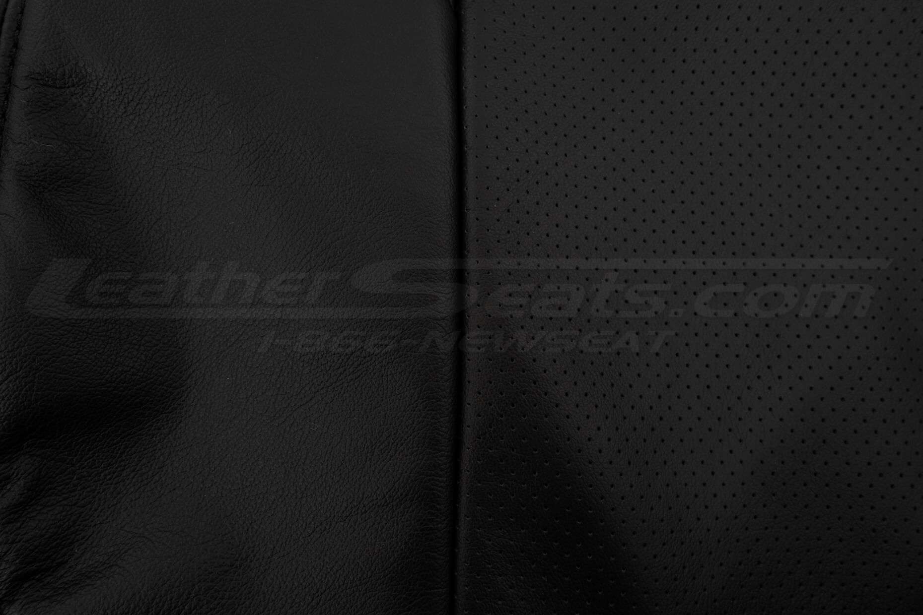 04-06 Pontiac GTO Leather Kit - Ecstasy Black - Leather and perforation texture comparison