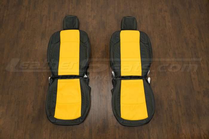 2018-2021 Jeep Wrangler Upholstery kit - Black & Velocity Yellow - Front seats