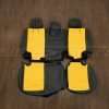 2018-2021 Jeep Wrangler Upholstery kit - Black & Velocity Yellow - Rear