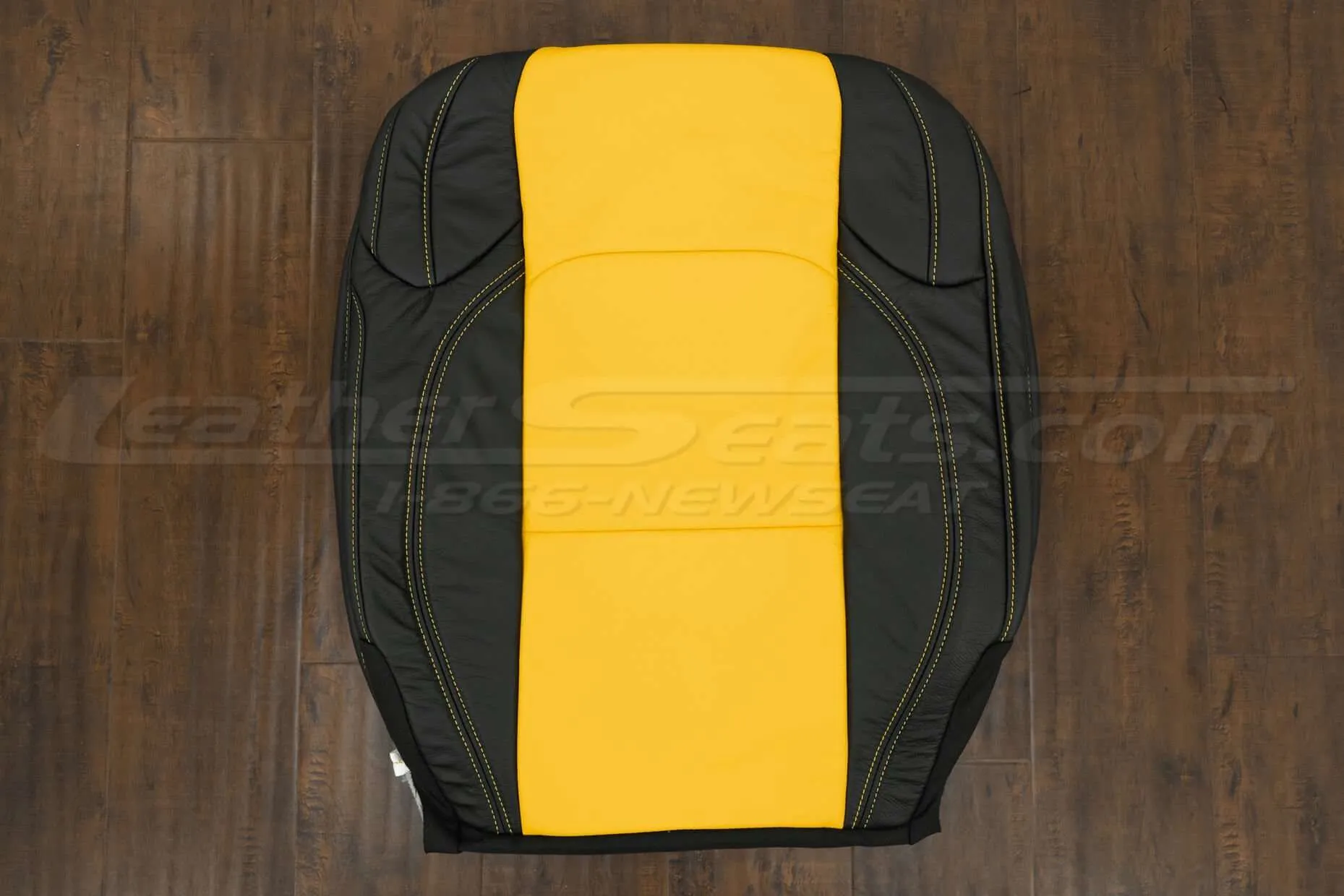 2018-2021 Jeep Wrangler Upholstery kit - Black & Velocity Yellow - Front backrest