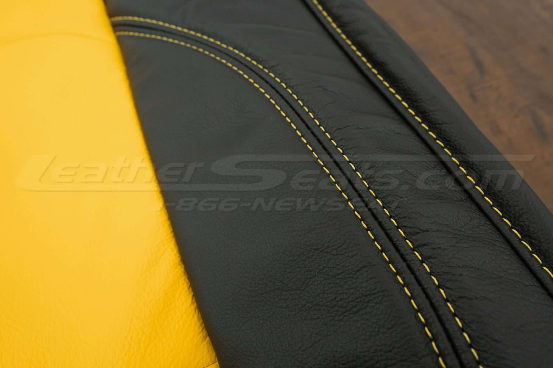 2018-2021 Jeep Wrangler Upholstery kit - Black & Velocity Yellow - Velocity Yellow Side stitching