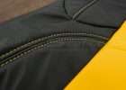 2018-2021 Jeep Wrangler Upholstery kit - Black & Velocity Yellow - Double-stitching close-up
