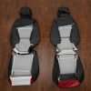 Pontiac G8 Leather Kit - Black & Red - Back view of front seats