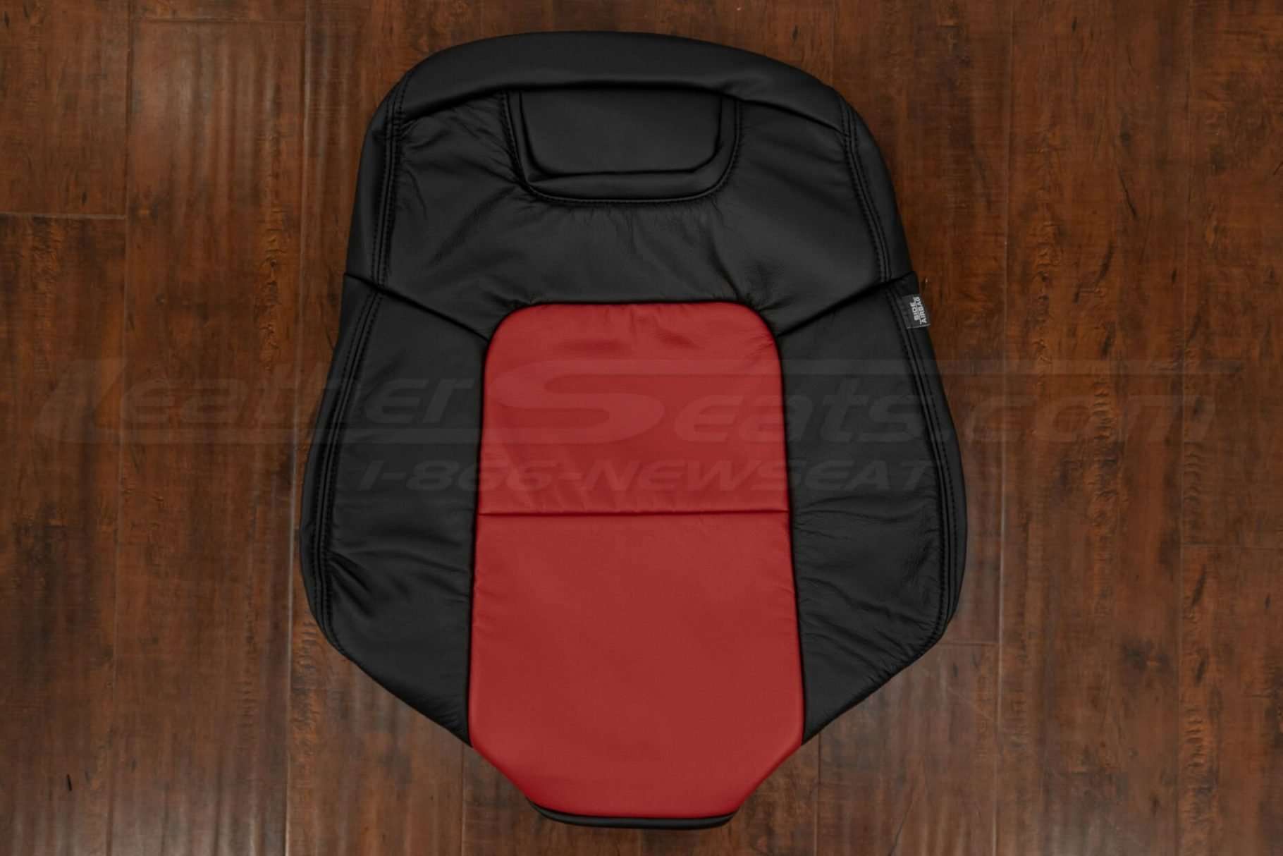 Pontiac G8 Leather Kit - Black & Red - Front backrest upholstery