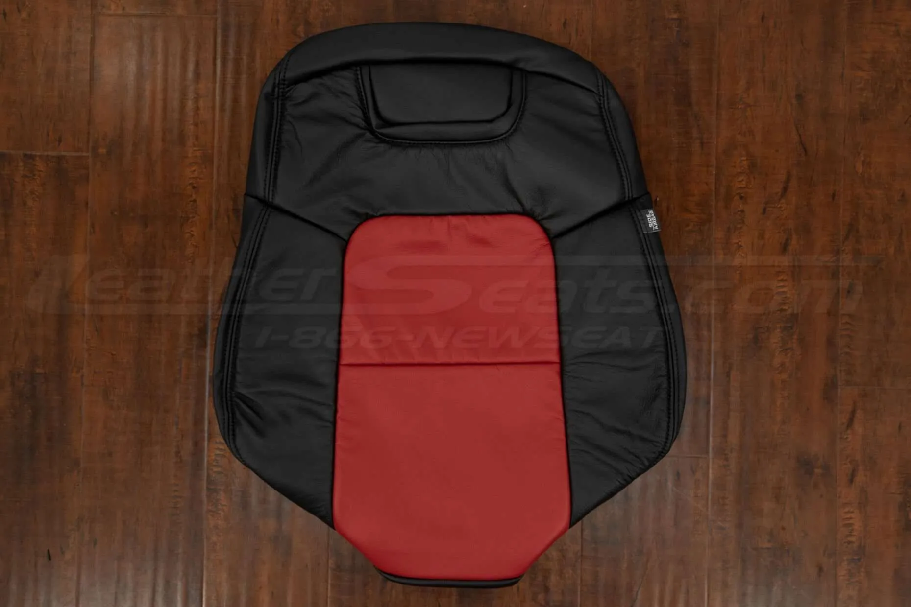 Pontiac G8 Leather Kit - Black & Red - Front backrest upholstery