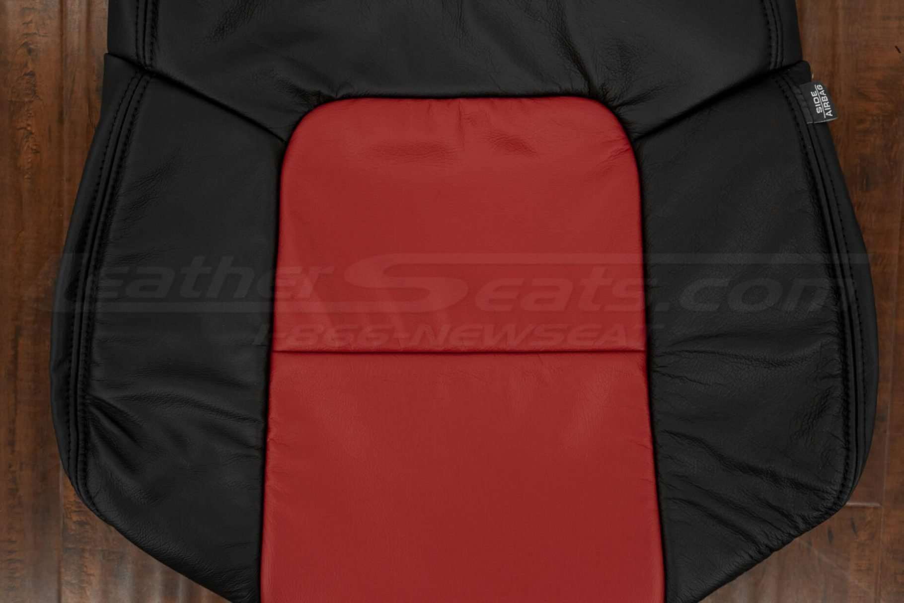 Pontiac G8 Leather Kit - Black & Red - Backrest red inserts