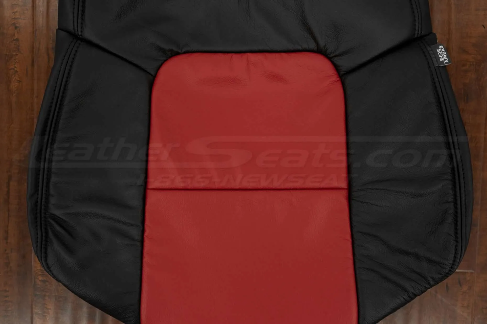 Pontiac G8 Leather Kit - Black & Red - Backrest red inserts