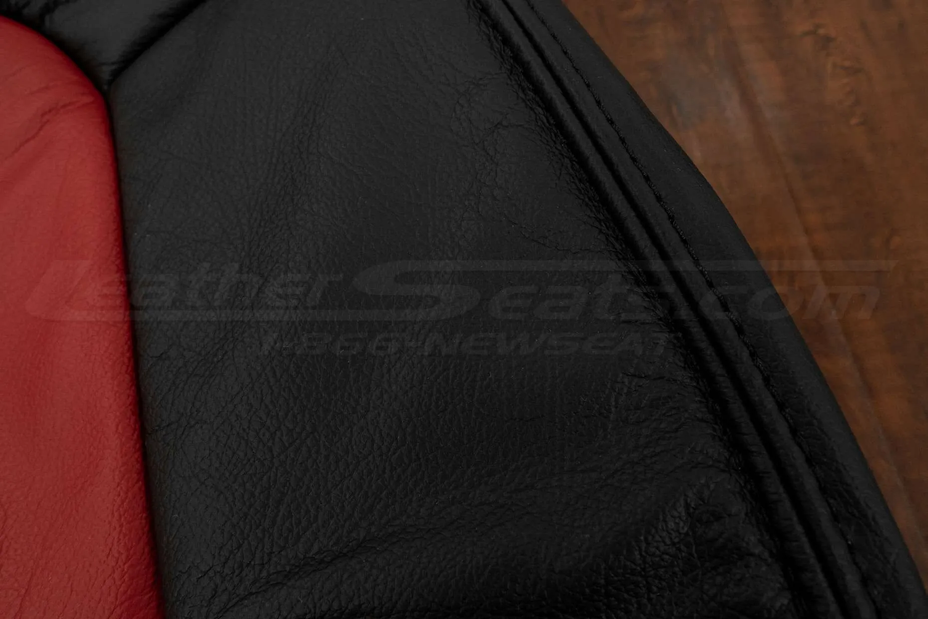 Pontiac G8 Leather Kit - Black & Red - Side double-stitching