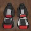 04-06 Pontiac GTO Leather Kit - Black & Bright Red - Back of front seats