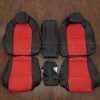 04-06 Pontiac GTO Leather Kit - Black & Bright Red - Rear seat upholstery with bolsters