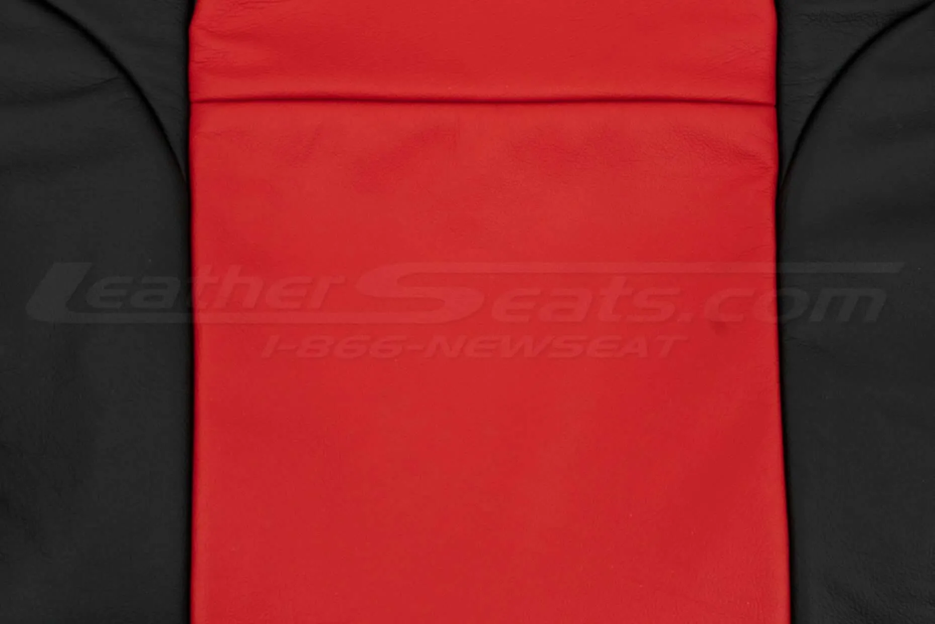 04-06 Pontiac GTO Leather Kit - Black & Bright Red - Backrest insert close-up