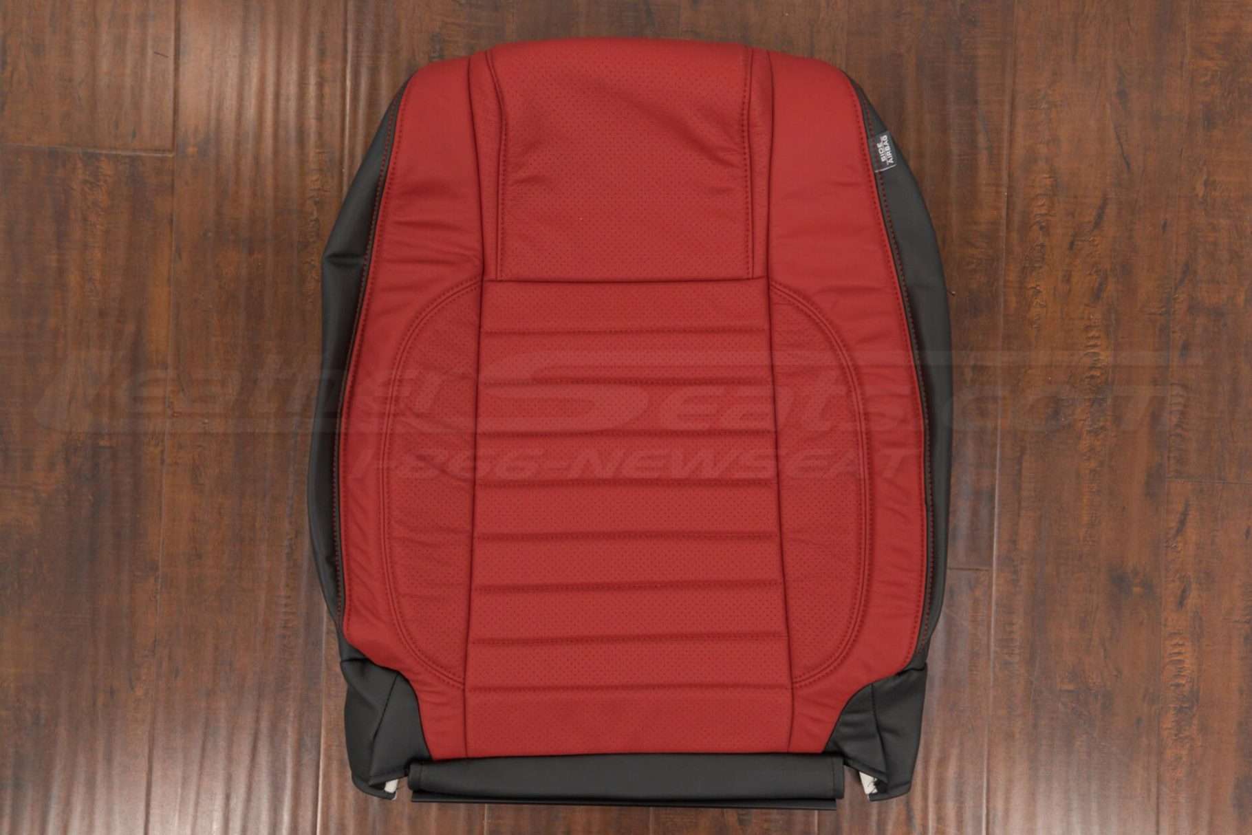 10-14 Ford Mustang Upholstery Kit - Black & Red - Front backrest