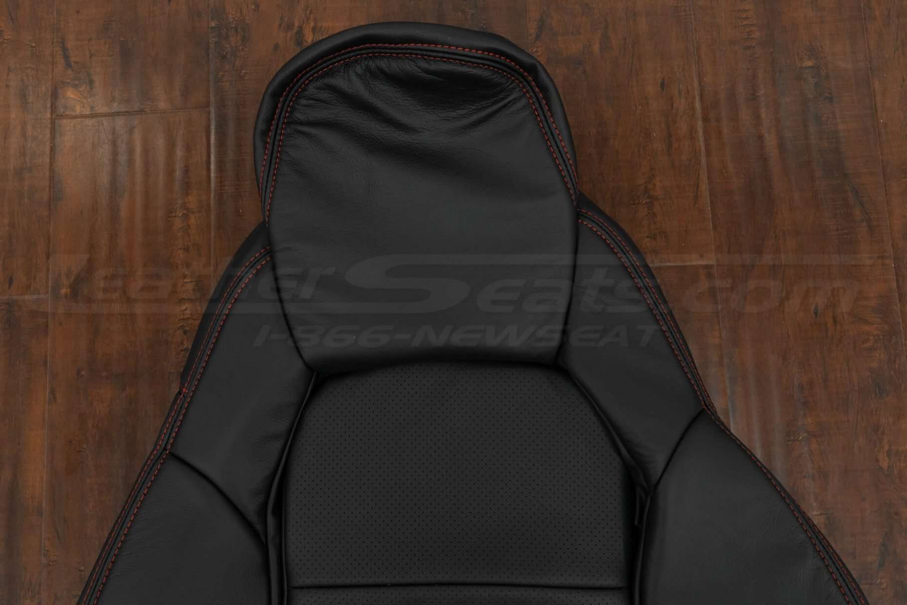 Chevrolet Corvette Leather Kit - Black - Headrest and top insert