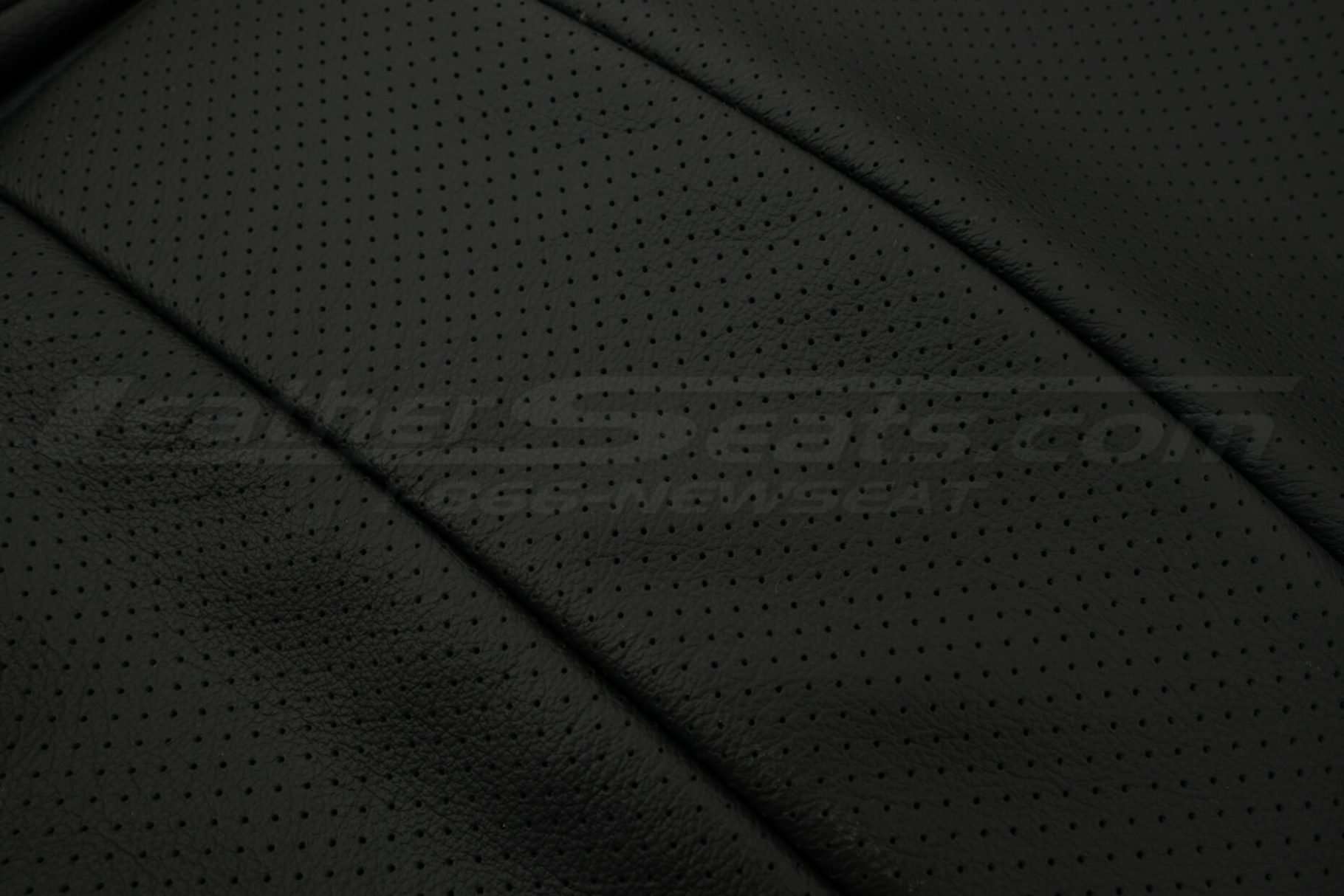 Chevrolet Corvette Leather Kit - Black - Perforated insert close-up