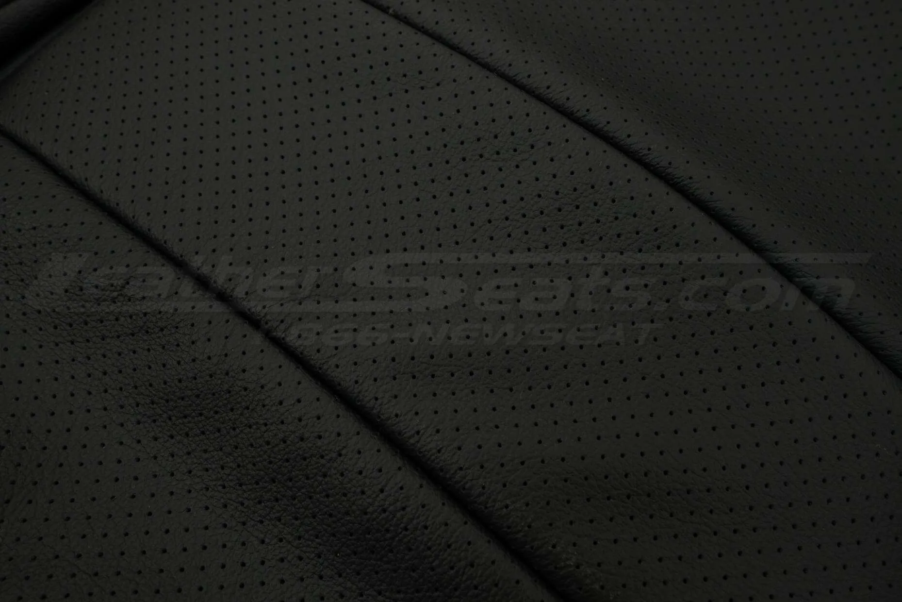 Chevrolet Corvette Leather Kit - Black - Perforated insert close-up