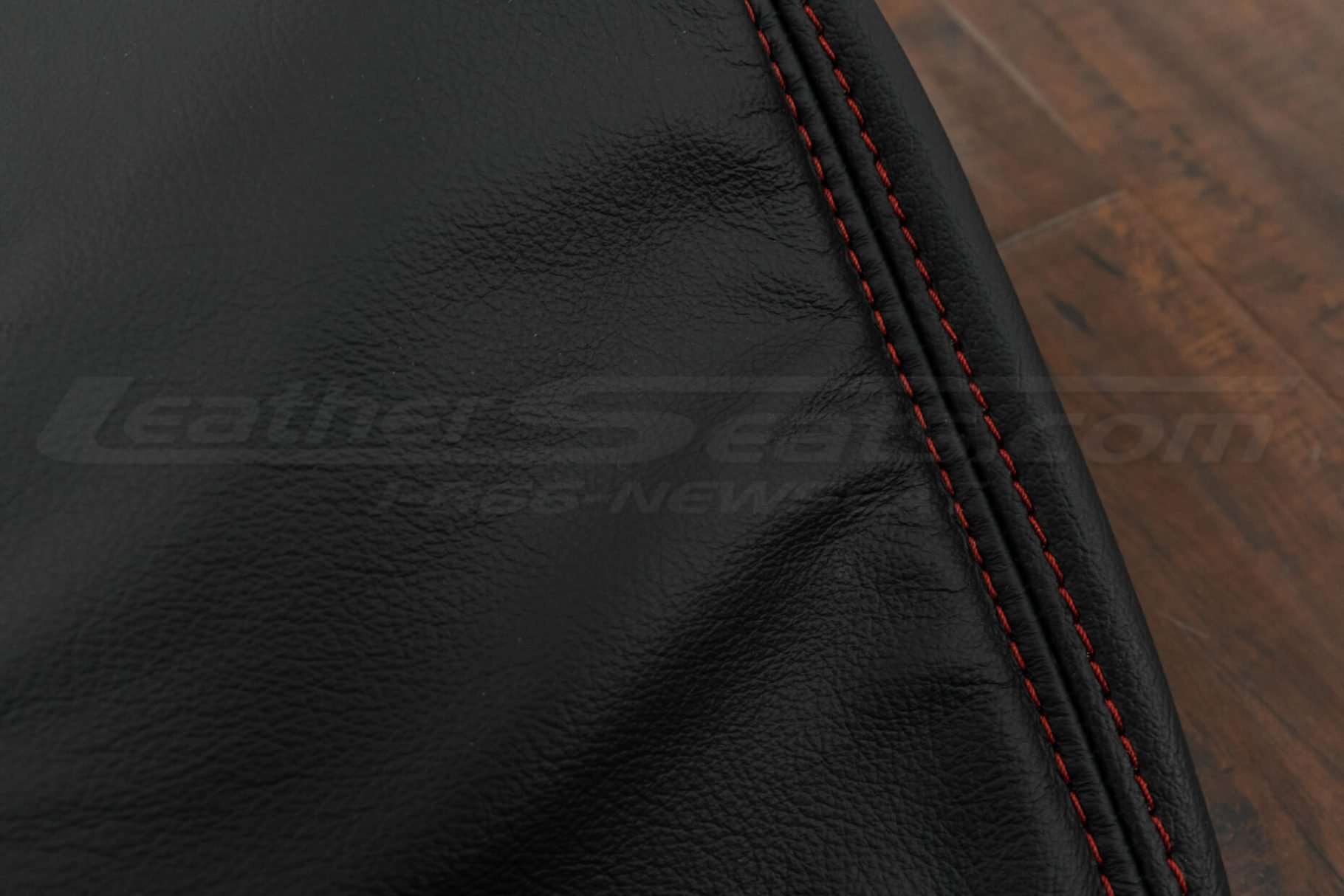 Chevrolet Corvette Leather Kit - Black - Close-up of double-stitching