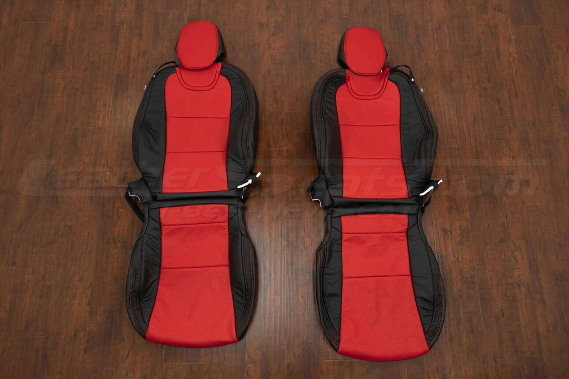Chevrolet Camaro Leather Kit - Black & Bright Red - Front Seat Upholstery