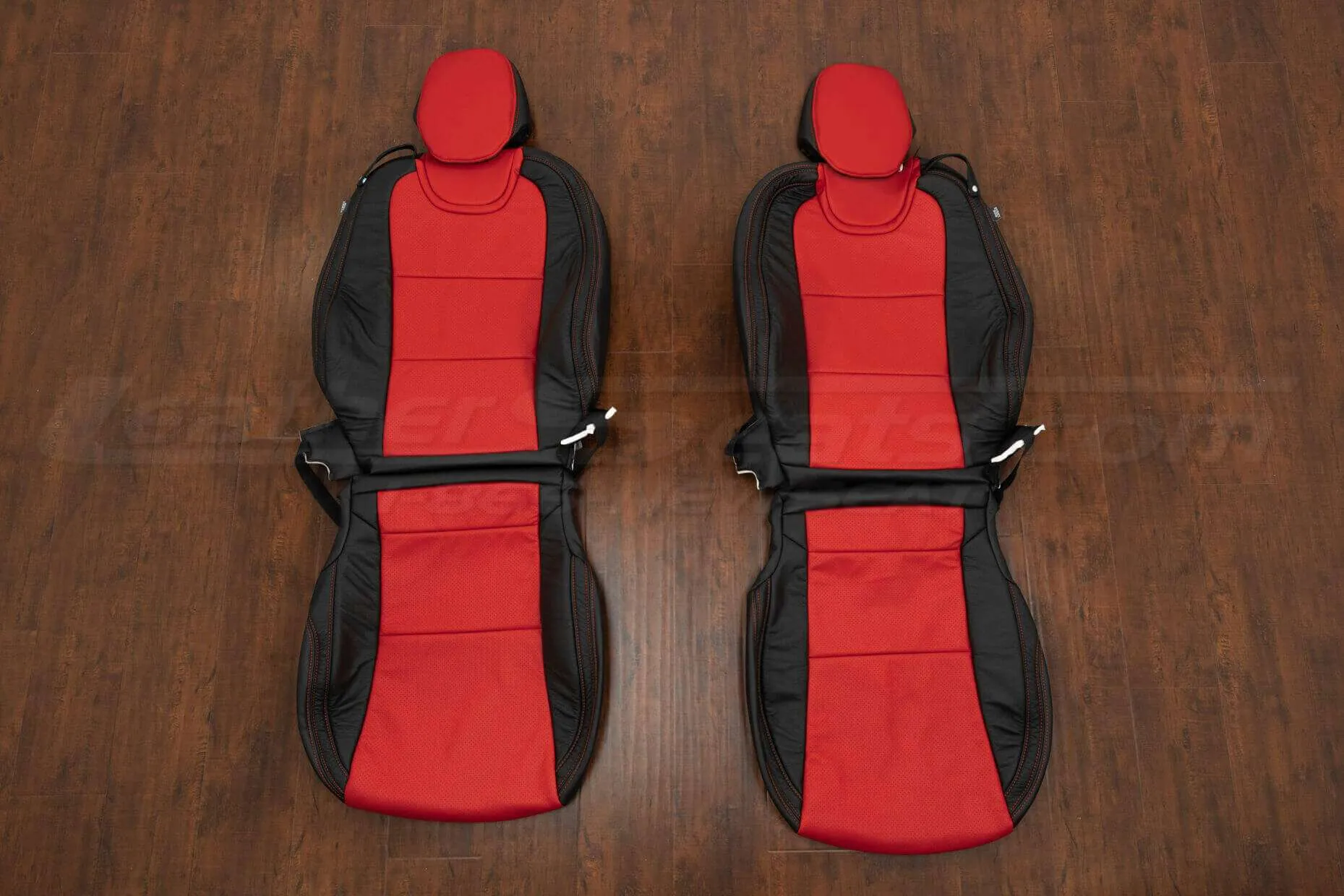 Chevrolet Camaro Leather Kit - Black & Bright Red - Front Seat Upholstery