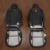 Chevrolet Camaro Leather Kit - Black & Bright Red -Back view of front seats
