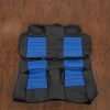 05-09 Ford Mustang Leather Kit - Black & Cobalt - Rear seats