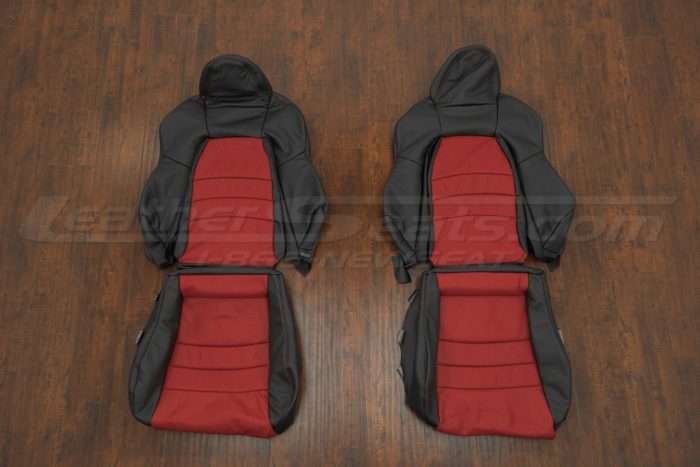 Honda S2000 Roadster Upholstery Kit - Black & Red - Front seat upholstery