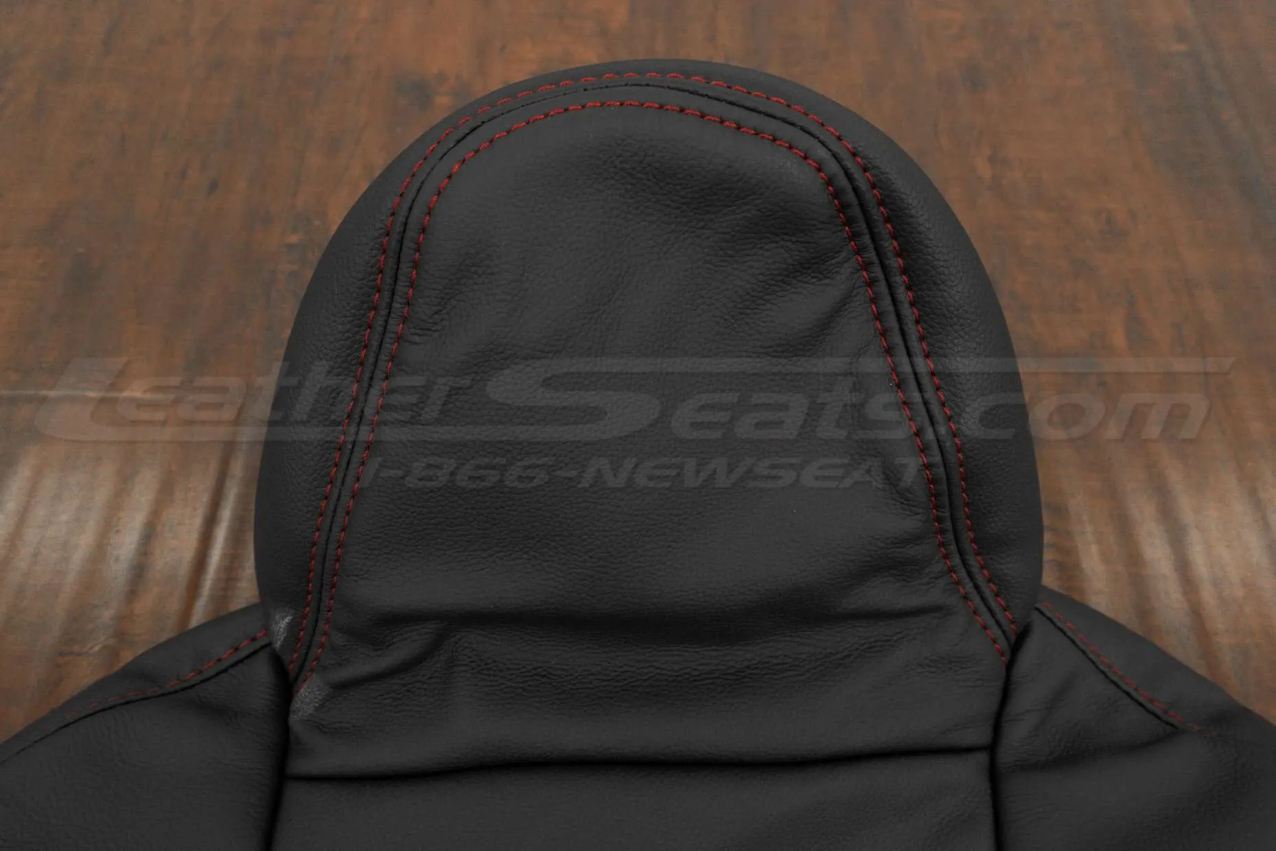Honda S2000 Roadster Upholstery Kit - Black & Red - Headrest close-up